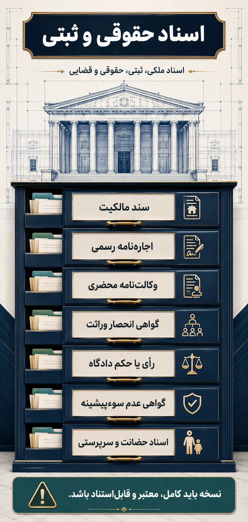 اسناد ملکی، ثبتی، حقوقی و قضایی