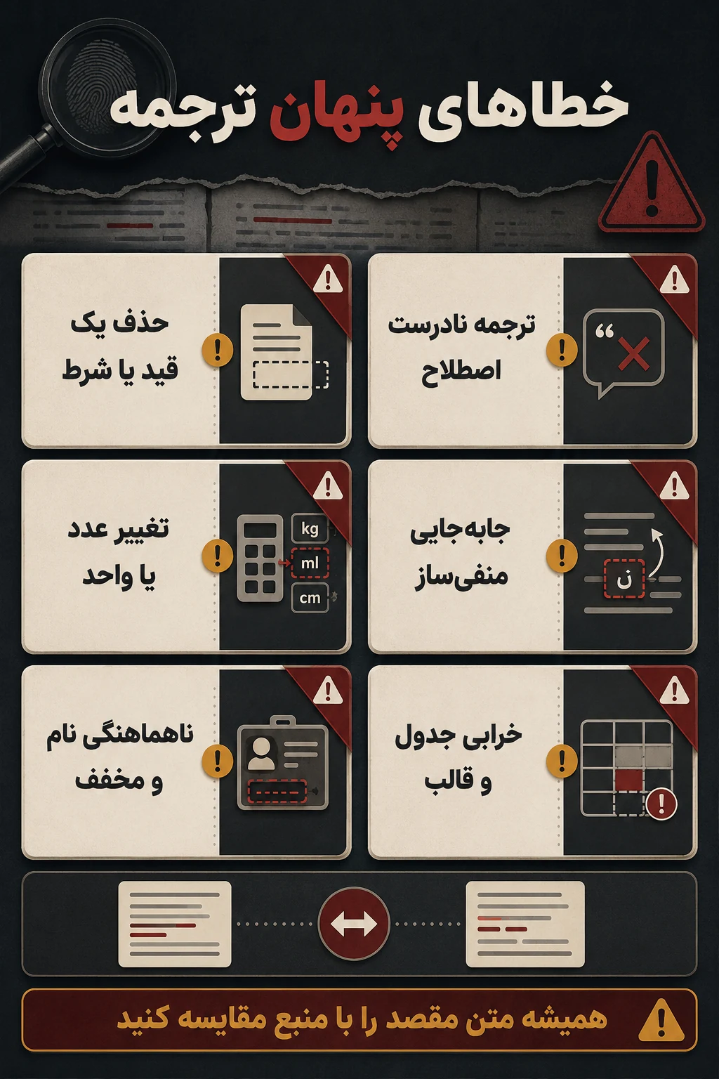 چه خطاهایی ممکن است در نگاه اول پنهان بمانند؟ چه خطاهایی ممکن است در نگاه اول پنهان بمانند؟