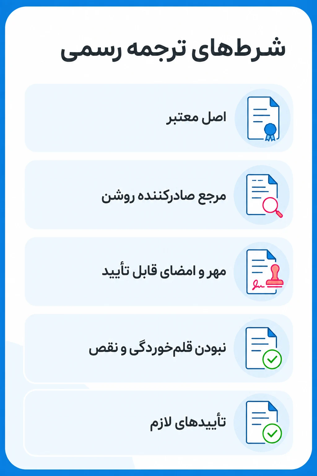 چه مدارکی اصولاً قابلیت ترجمه رسمی دارند؟ چه مدارکی اصولاً قابلیت ترجمه رسمی دارند؟
