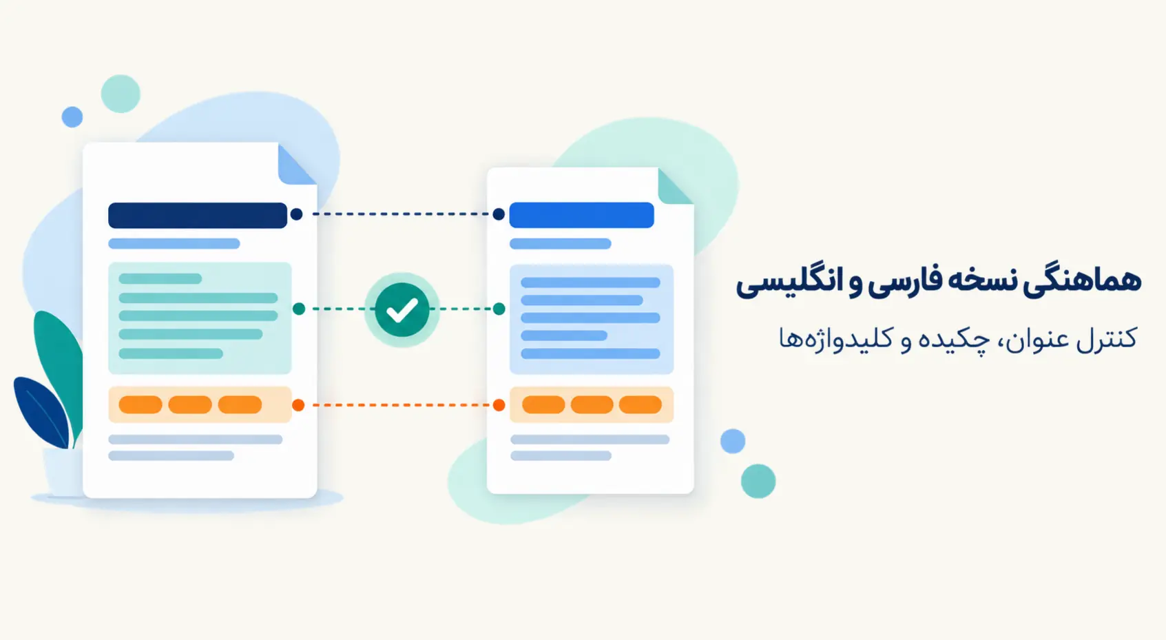 یکسان‌سازی عنوان، چکیده و کلیدواژه‌ها در نسخه فارسی و انگلیسی