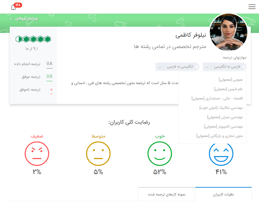 اطلاعات درون صفحه مترجم برای رسیدن به یک ترجمه فنی و تخصصی